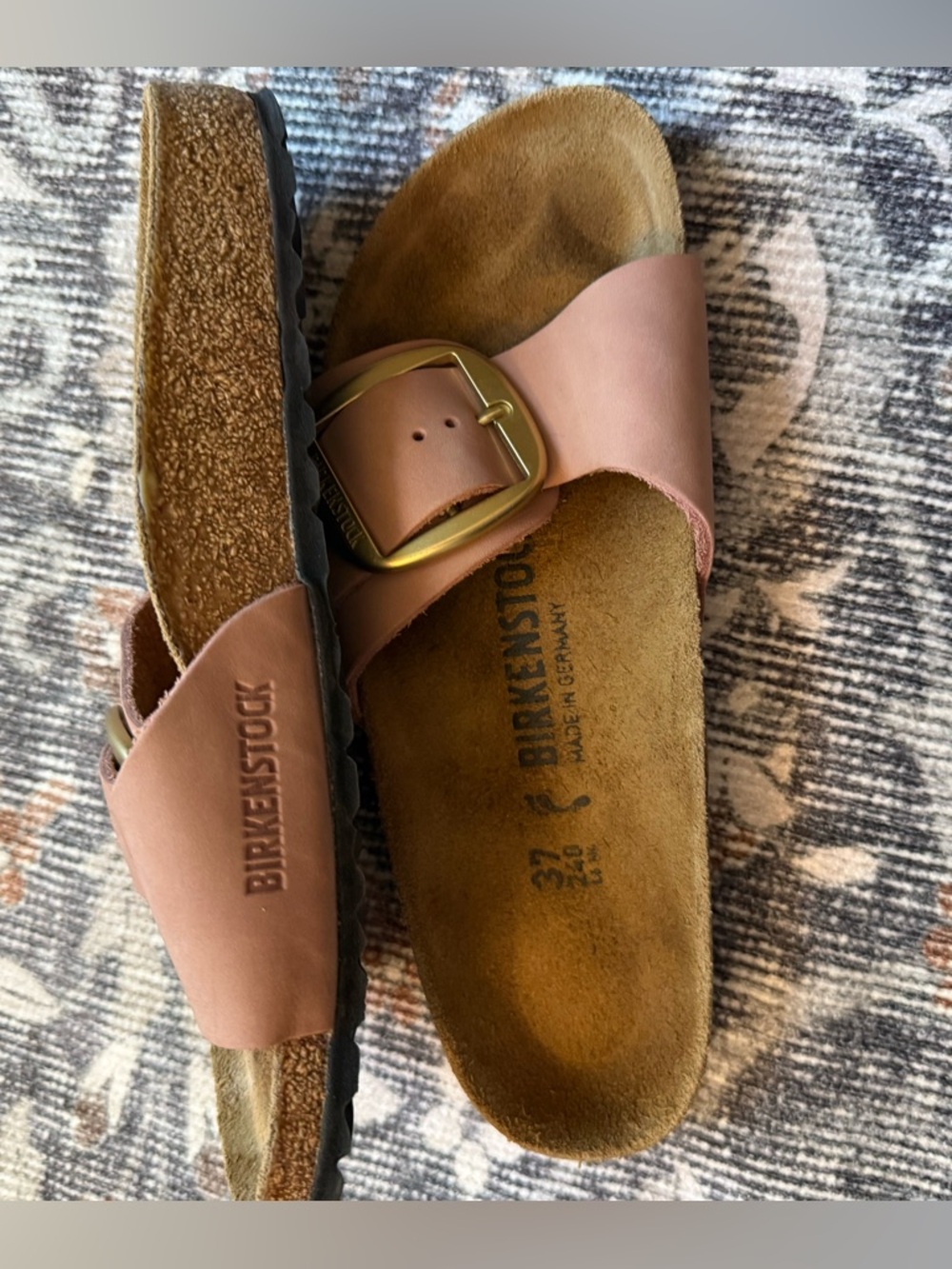 Birkenstock Madrid Big Buckle - Dusty Pink and Gold Size 37 - Picture 6 of 6